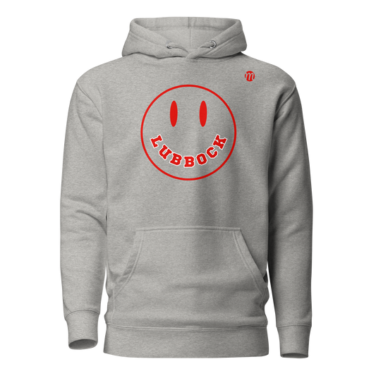 Lubbock Smiley Face Mulli USA Hoodie Carbon Grey Front