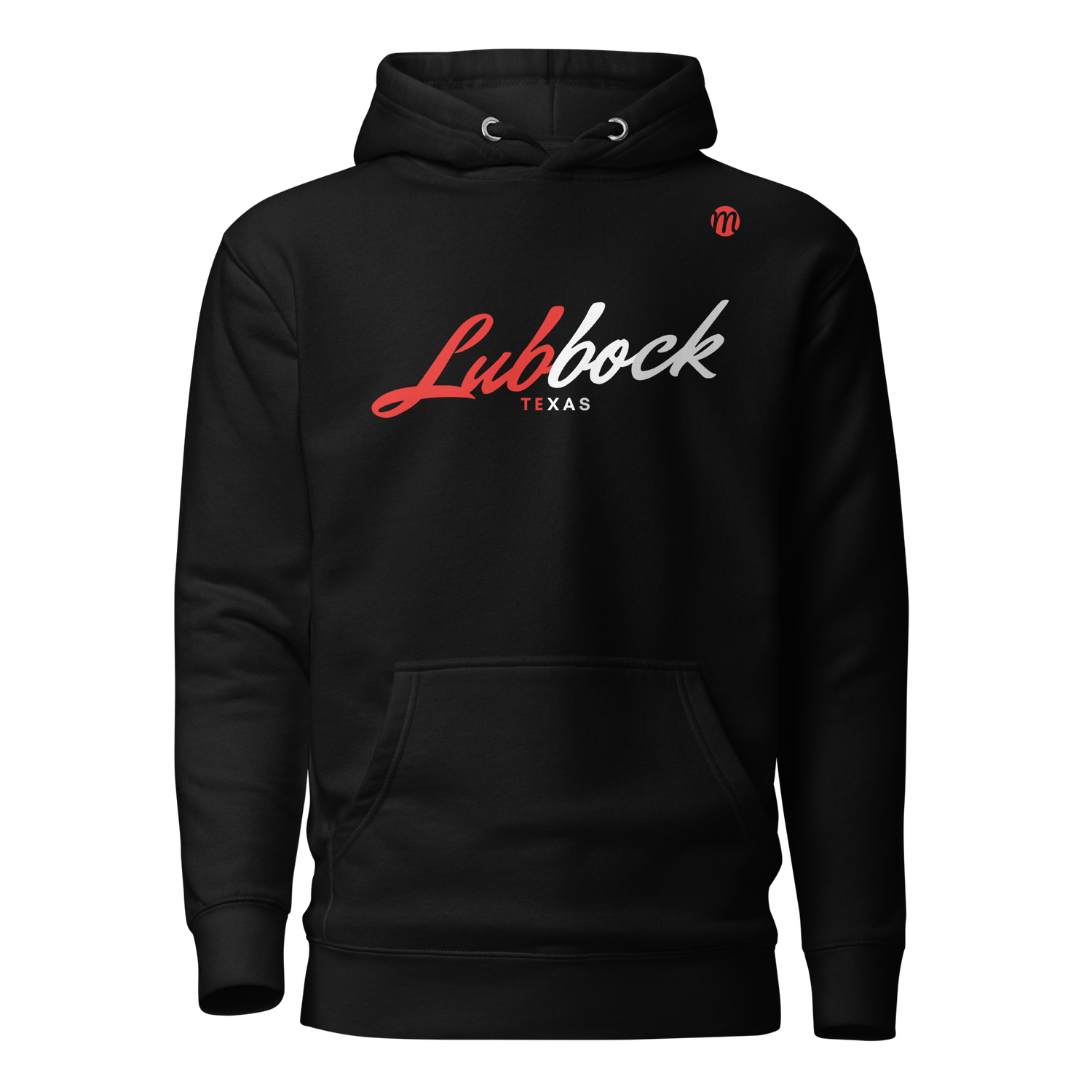 Lubbock Texas Mulli USA Hoodie Black Front