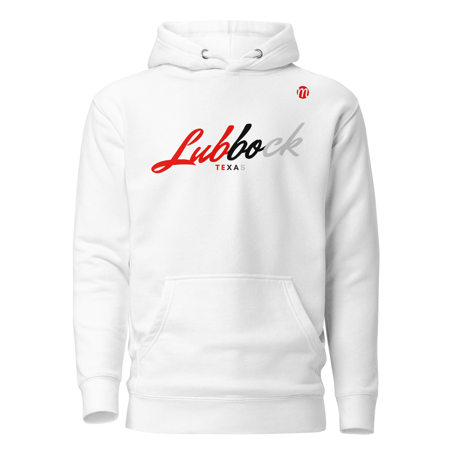 Lubbock Texas Mulli USA Hoodie White Front