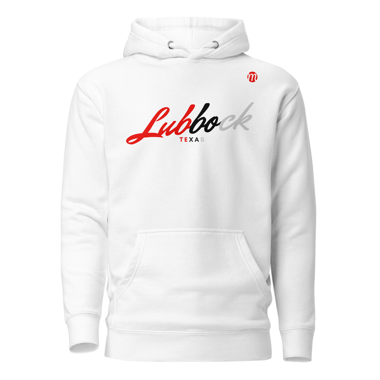 Lubbock Texas Mulli USA Hoodie White Front