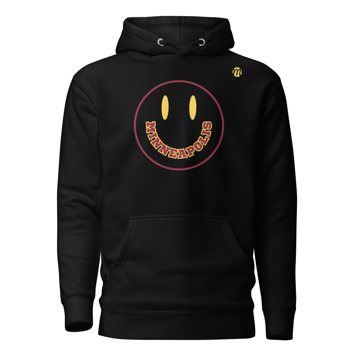 Minneapolis Smiley Face Mulli USA Hoodie  Black