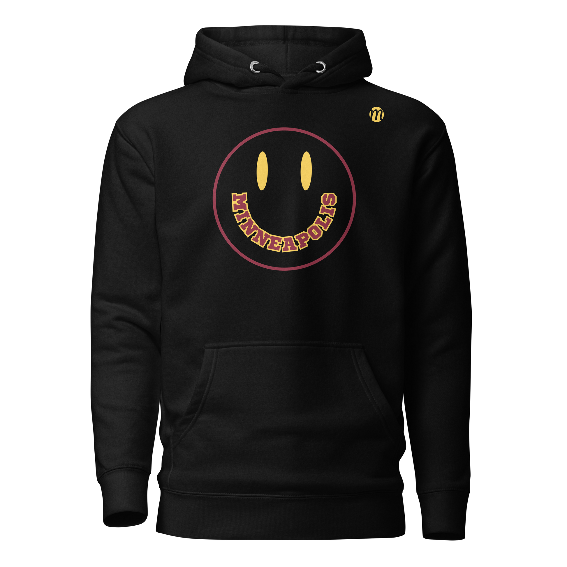 Minneapolis Smiley Face Mulli USA Hoodie  Black