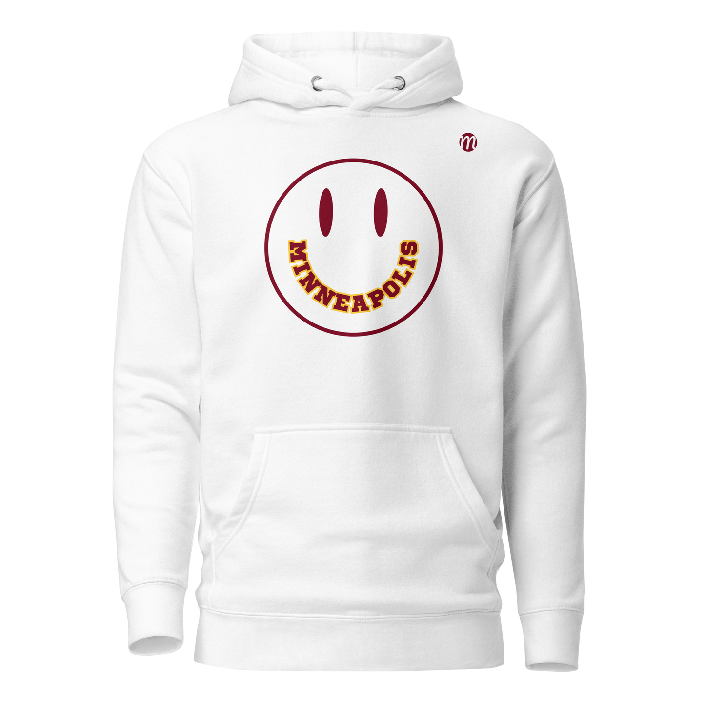 Minneapolis Smiley Face Mulli USA Hoodie White Front