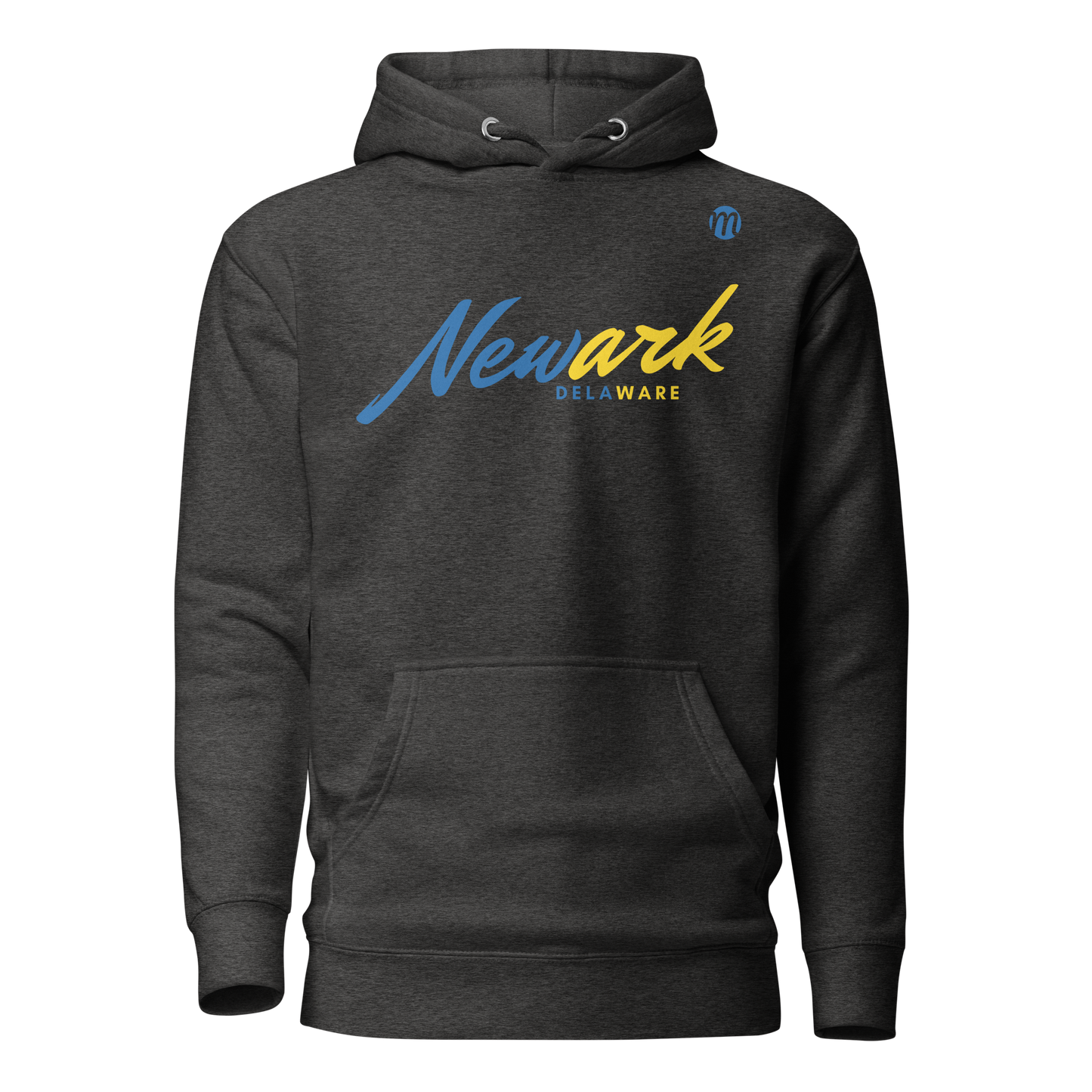 Newark Delaware Mulli USA Hoodie Charcoal Heather Front