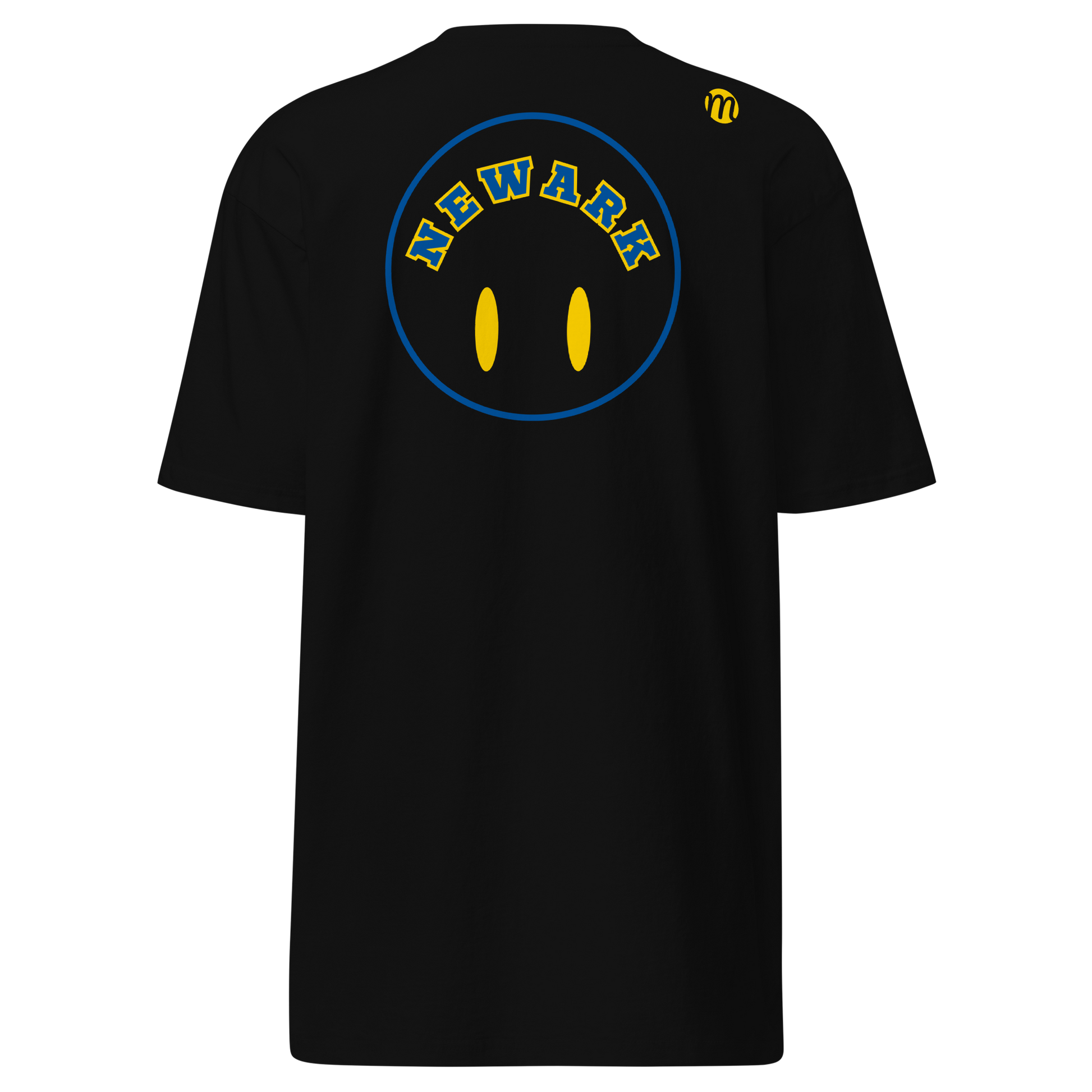 Newark Smiley Face Flipped Mulli USA Tee Black Back