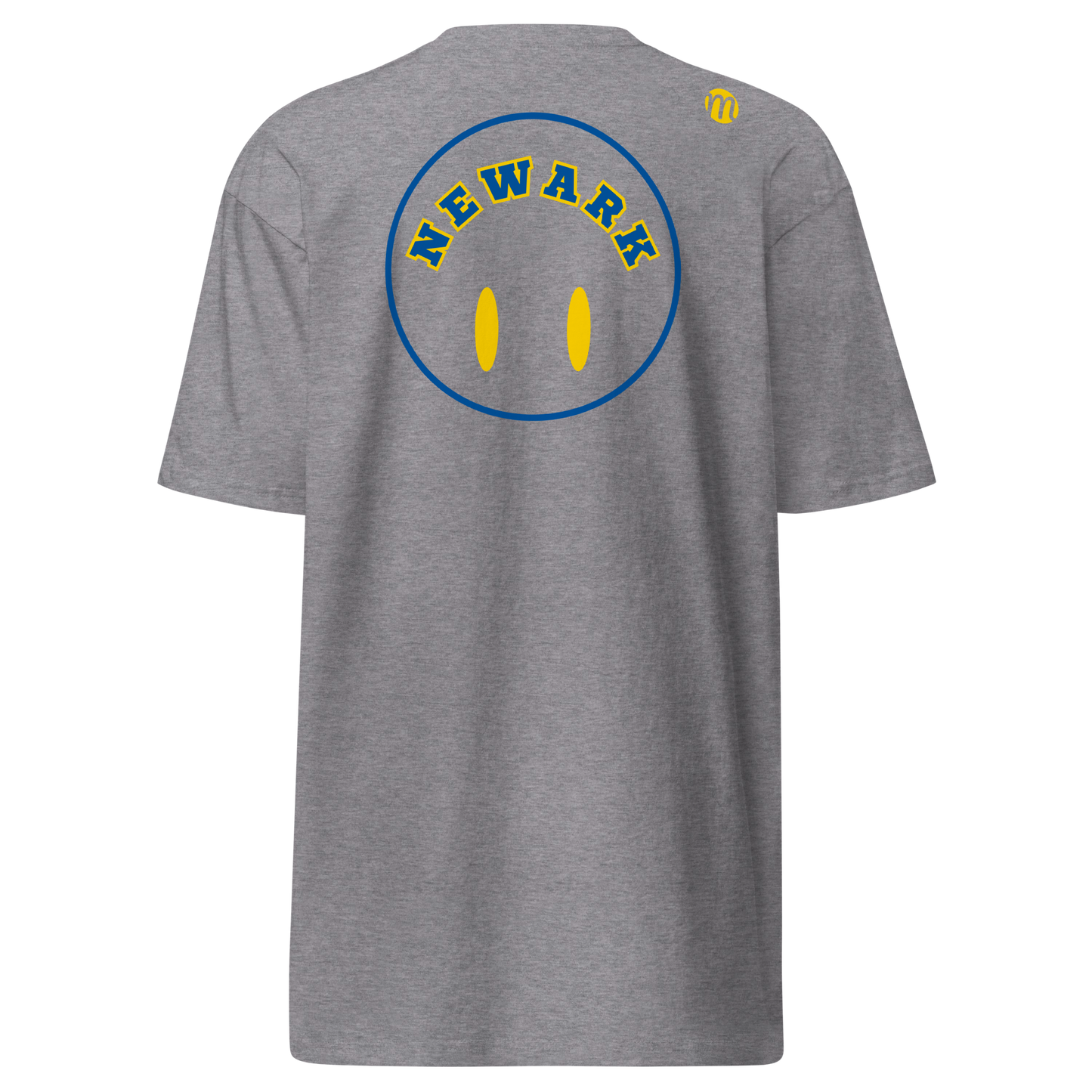 Newark Smiley Face Flipped Mulli USA Tee Carbon Grey Back