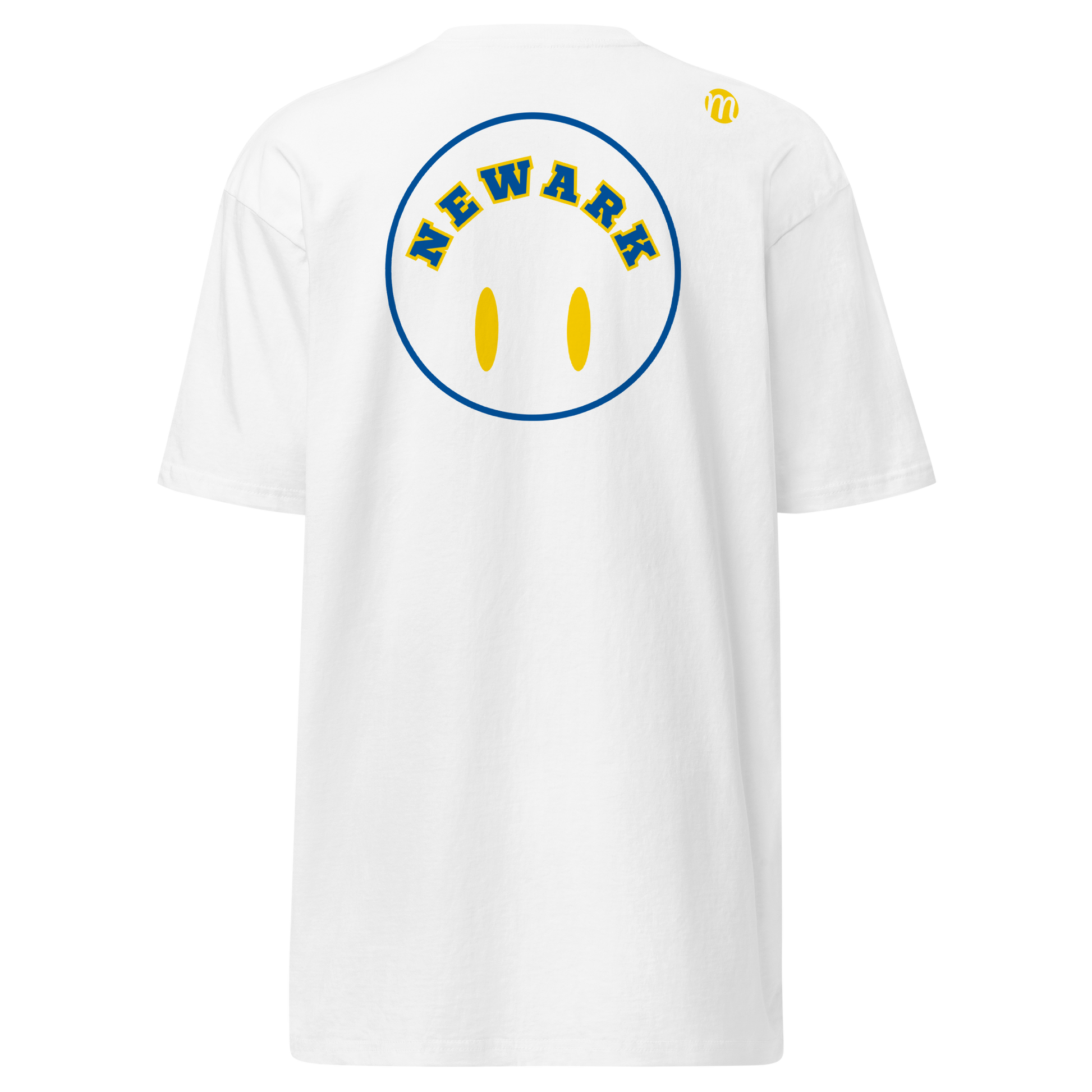 Newark Smiley Face Flipped Mulli USA Tee White Back