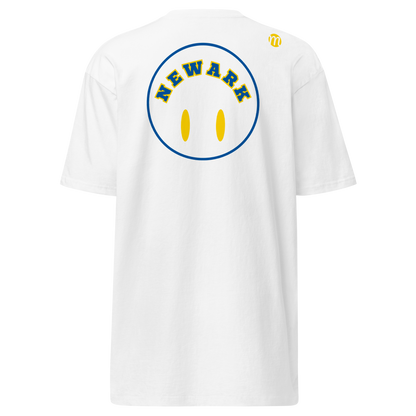 Newark Smiley Face Flipped Mulli USA Tee White Back