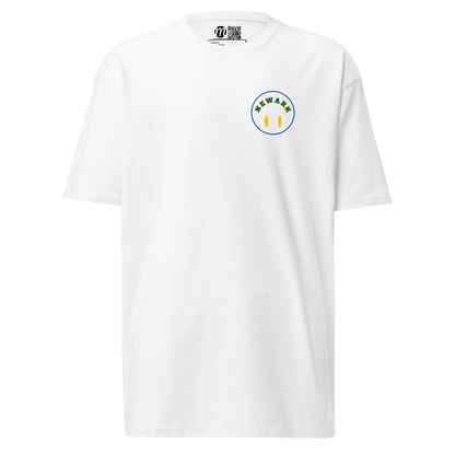 Newark Smiley Face Flipped Mulli USA Tee White Front