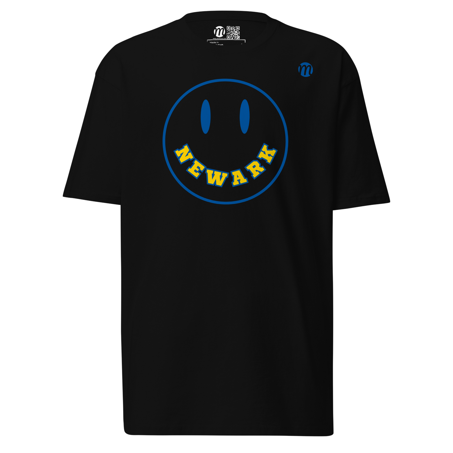 Newark Smiley Face Mulli USA Tee Black Front