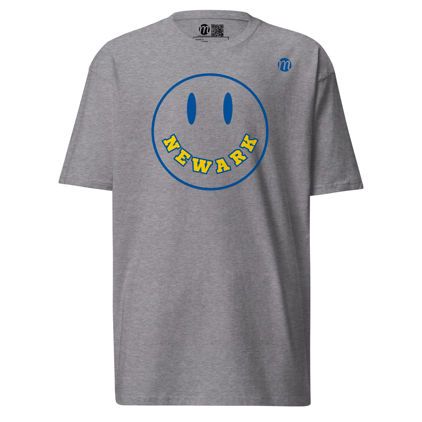 Newark Smiley Face Mulli USA Tee Carbon Grey Front