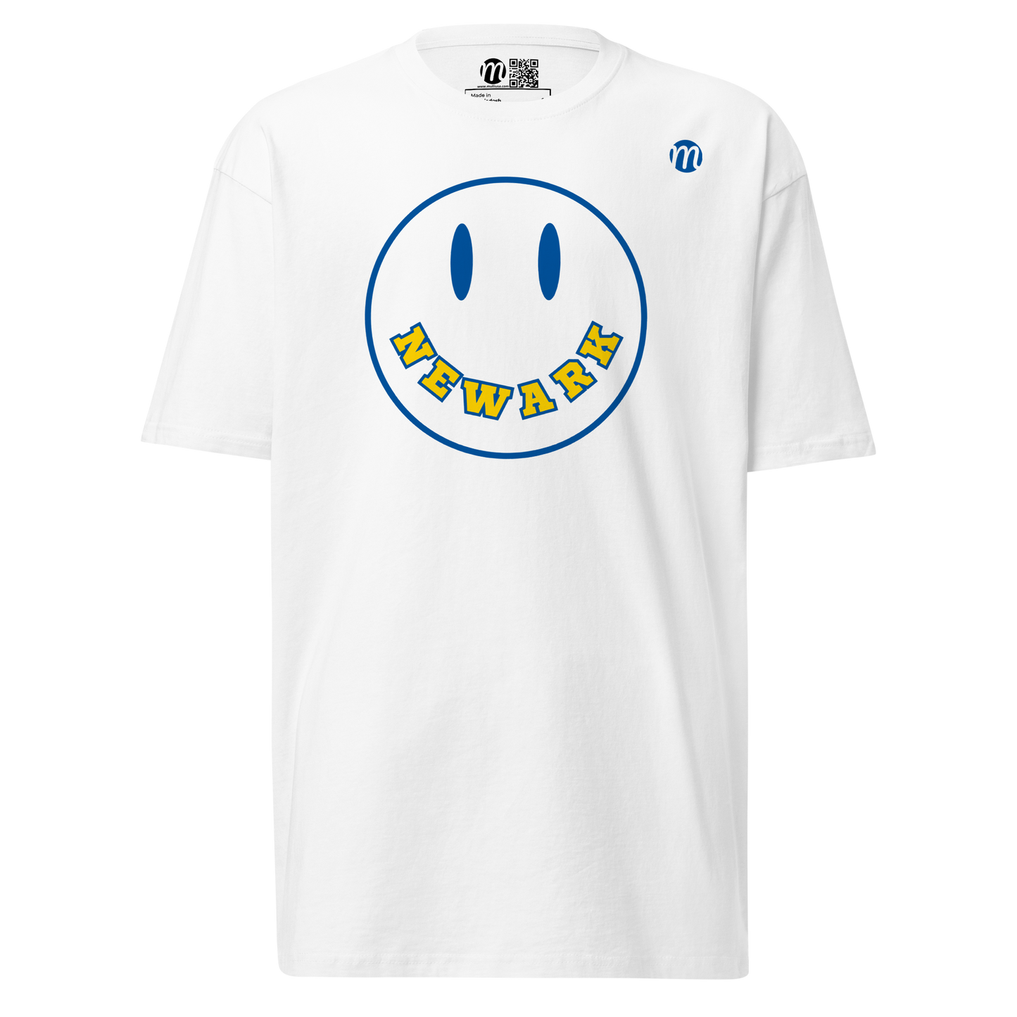 Newark Smiley Face Mulli USA Tee White Front