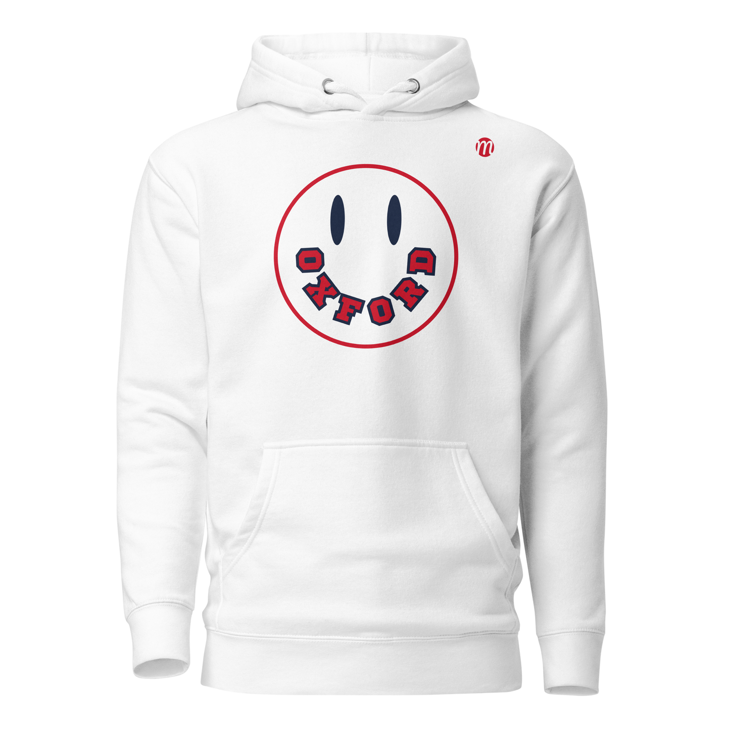 Oxford Smiley Face Mulli USA Hoodie White 