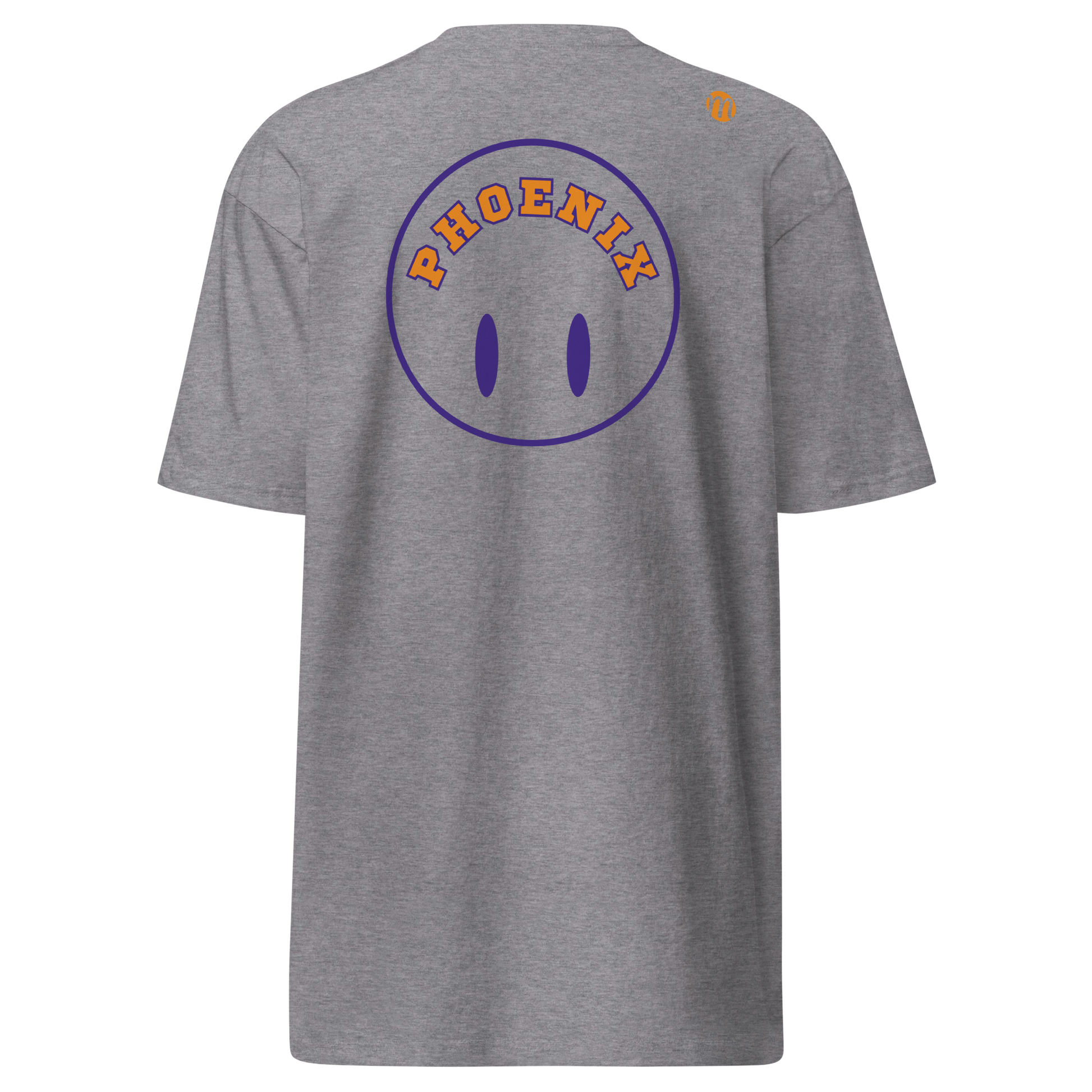 Phoenix Smiley Face Flipped Mulli USA Tee Carbon Grey Back