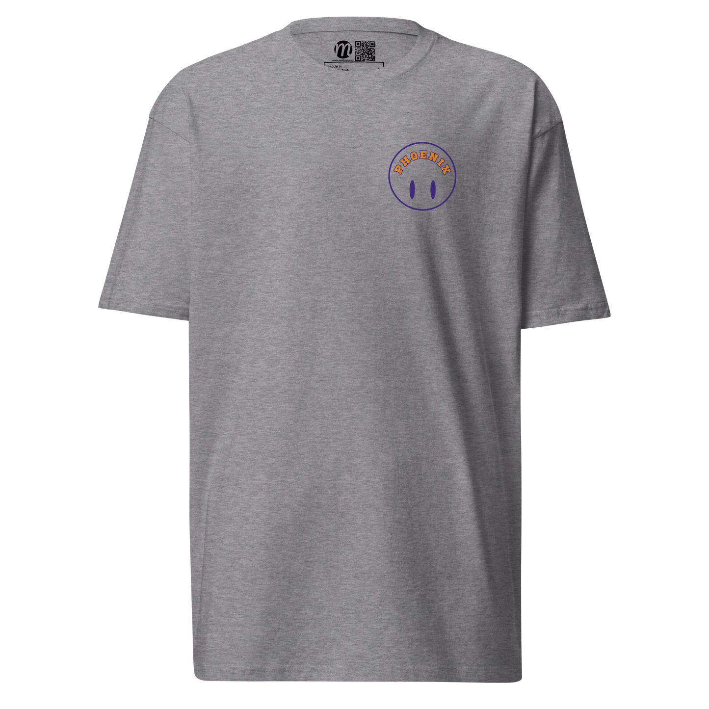 Phoenix Smiley Face Flipped Mulli USA Tee Carbon Grey Front