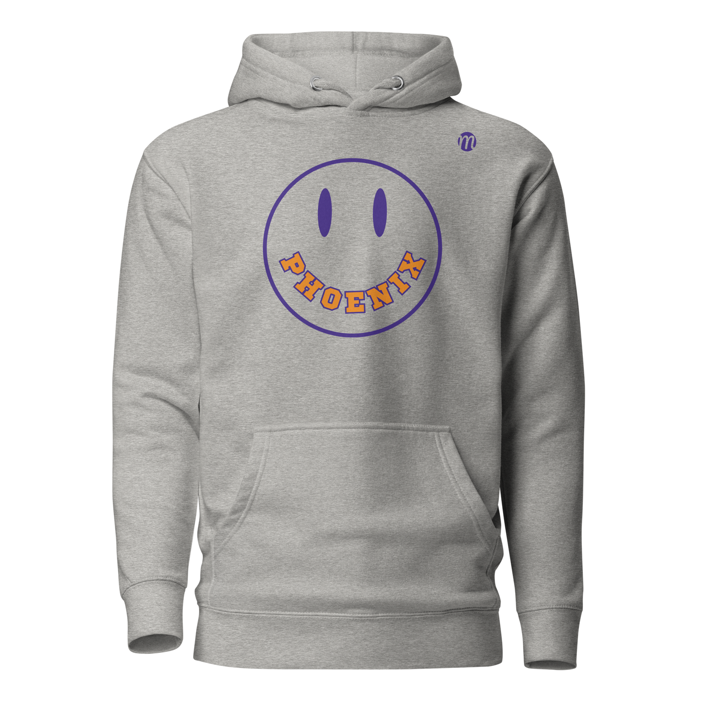 Phoenix Smiley Face Mulli USA Hoodie Carbon Grey Front