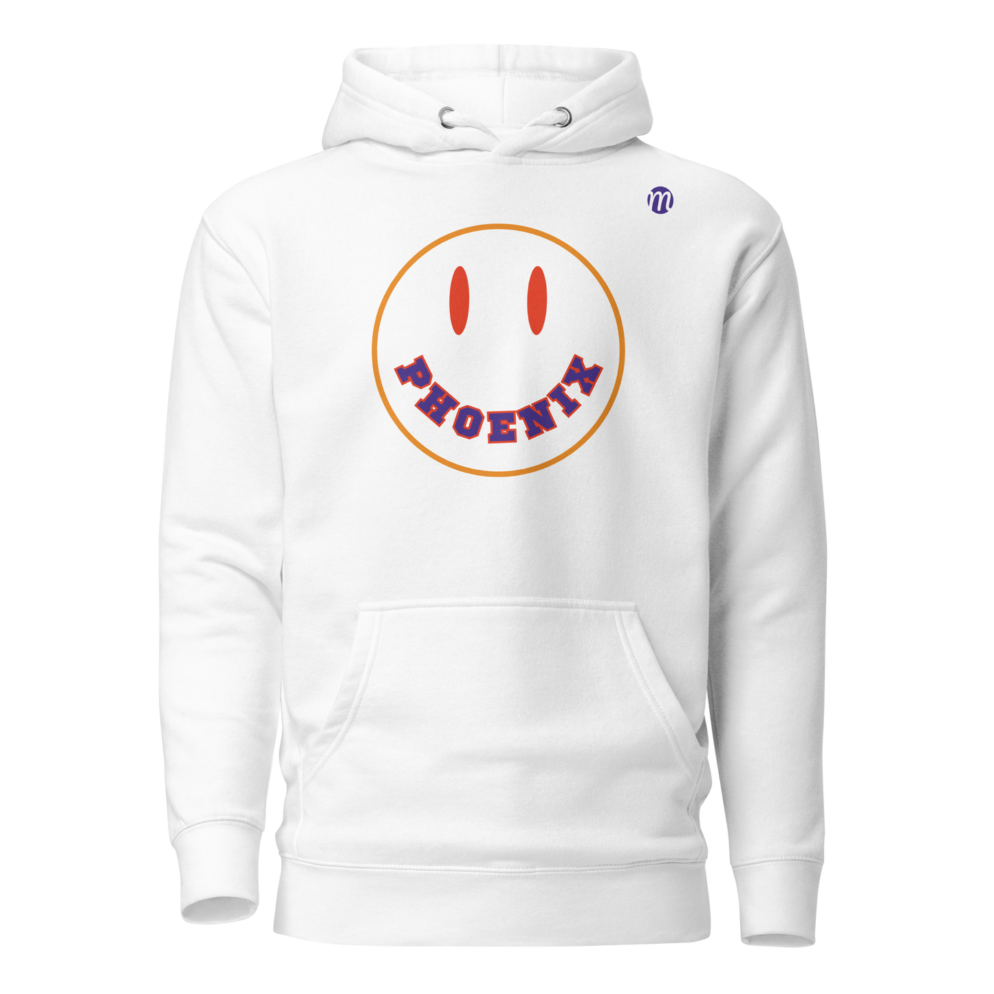 Phoenix Smiley Face Mulli USA Hoodie White Front