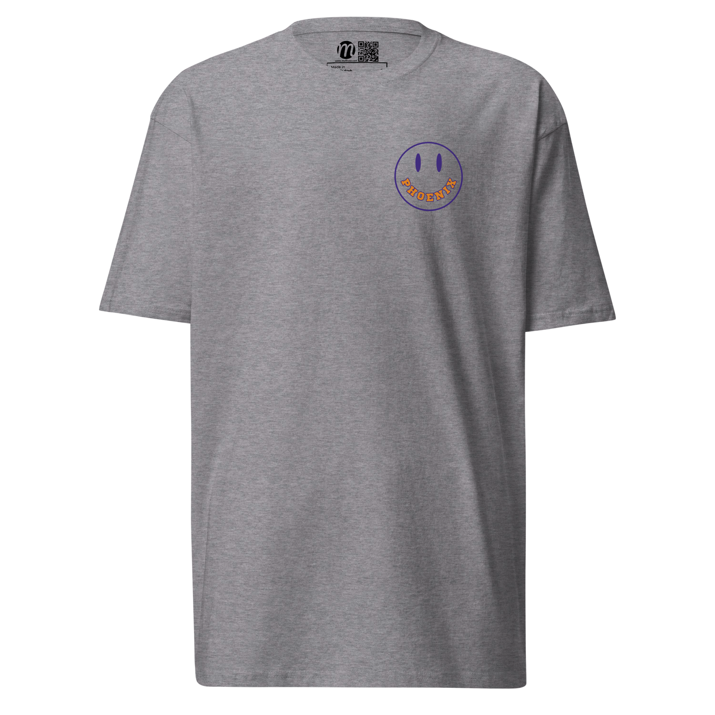 Phoenix Smiley Face Mulli USA Tee Carbon Grey Front