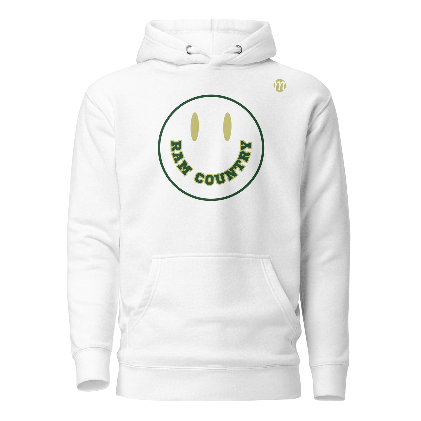 Ram Country Smiley Face Mulli USA Hoodie White 