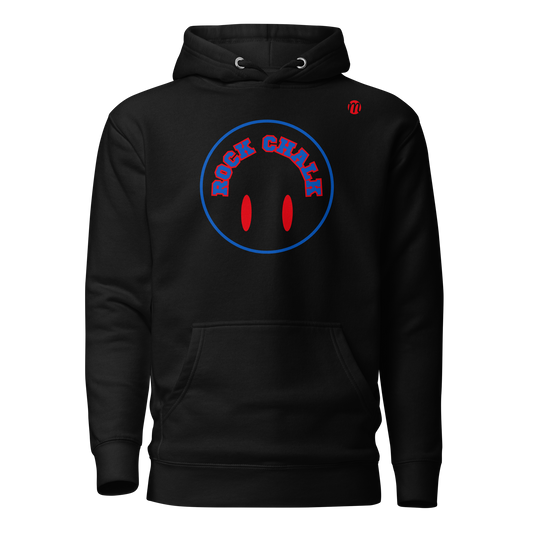 Rock Chalk Smiley Face Flipped Mulli USA Hoodie Black 