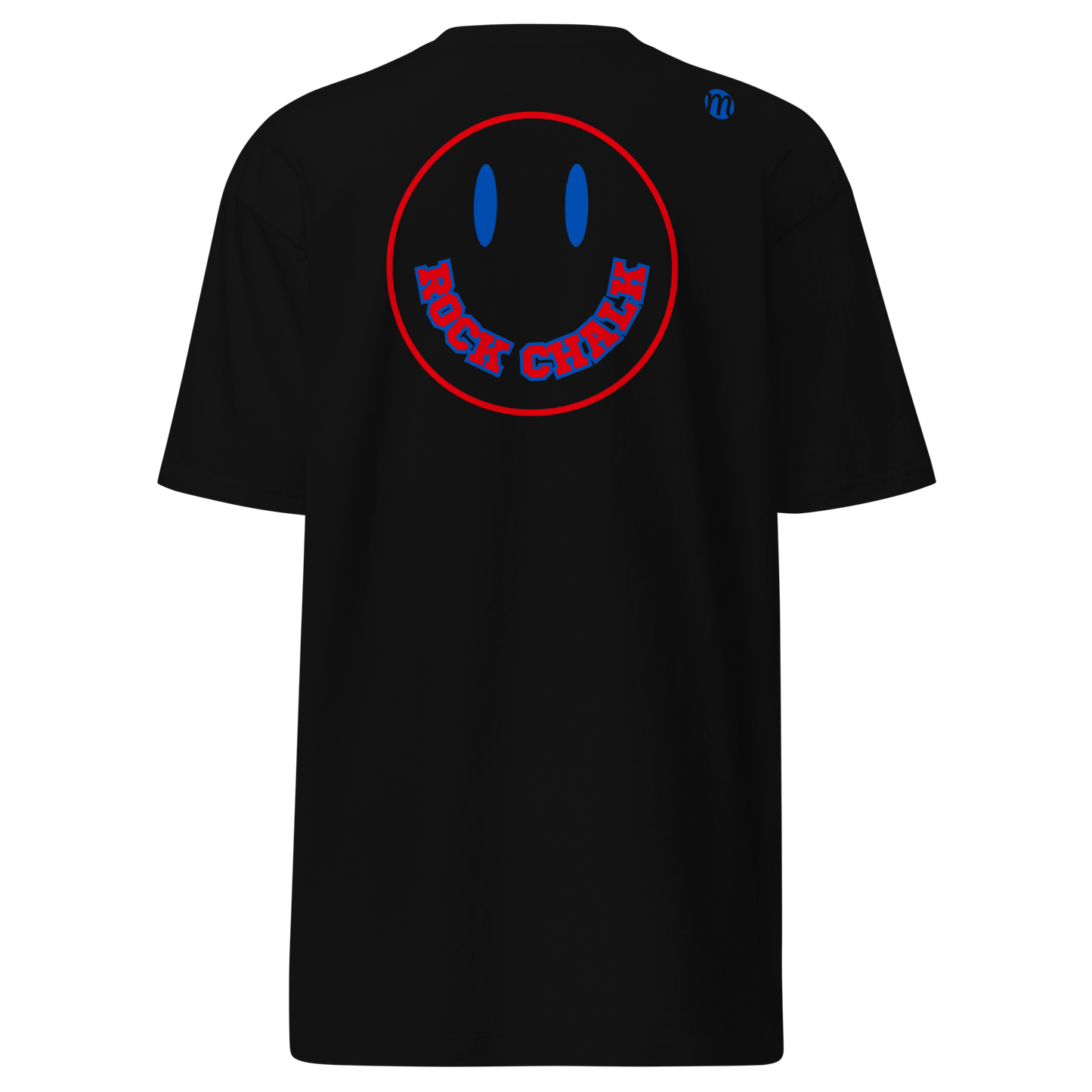 Rock Chalk Smiley Face Mulli USA Tee Black Back