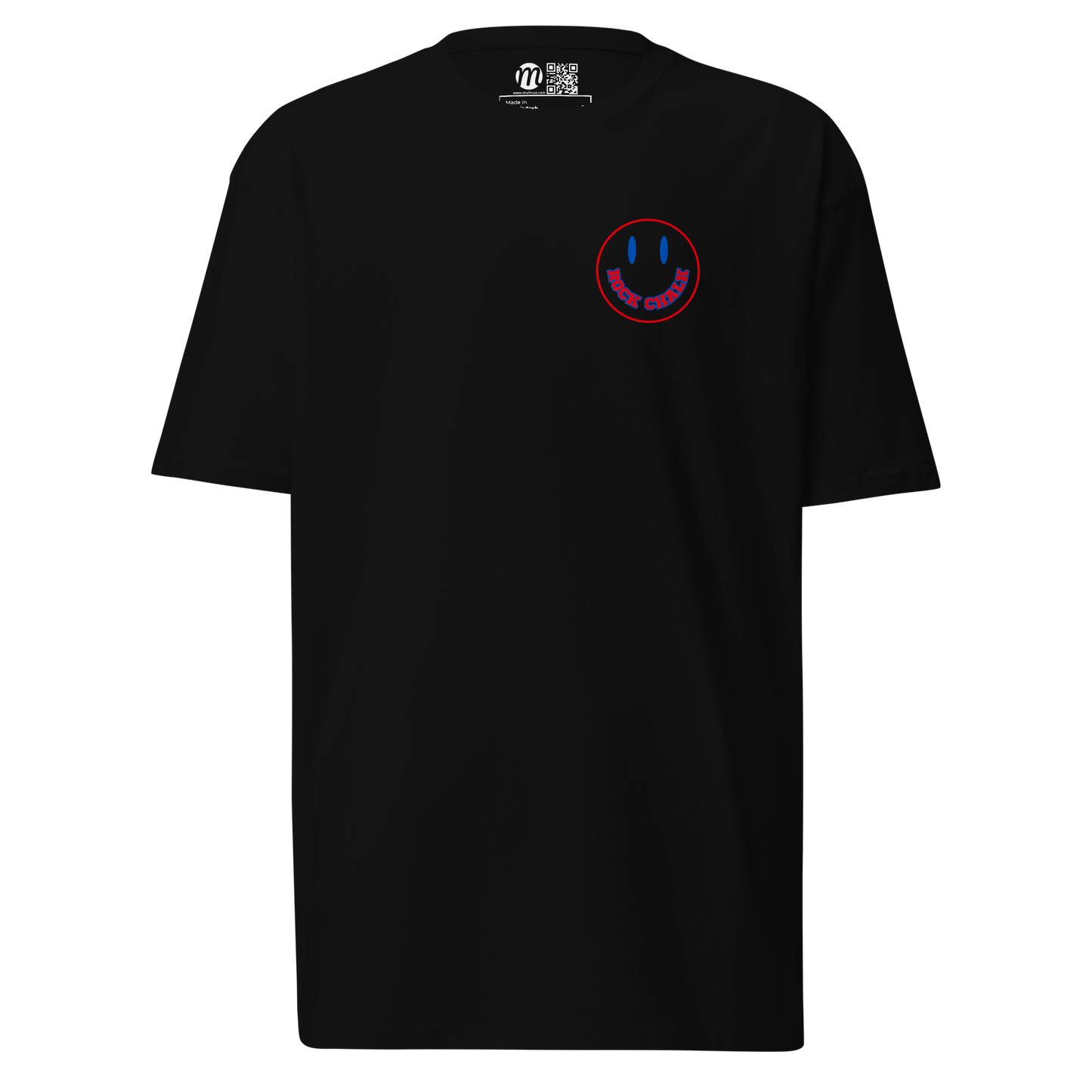 Rock Chalk Smiley Face Mulli USA Tee Black Front