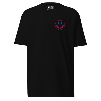 Rock Chalk Smiley Face Mulli USA Tee Black Front