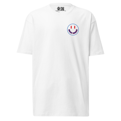 Rock Chalk Smiley Face Mulli USA Tee White Front