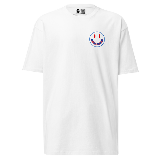 Rock Chalk Smiley Face Mulli USA Tee White Front