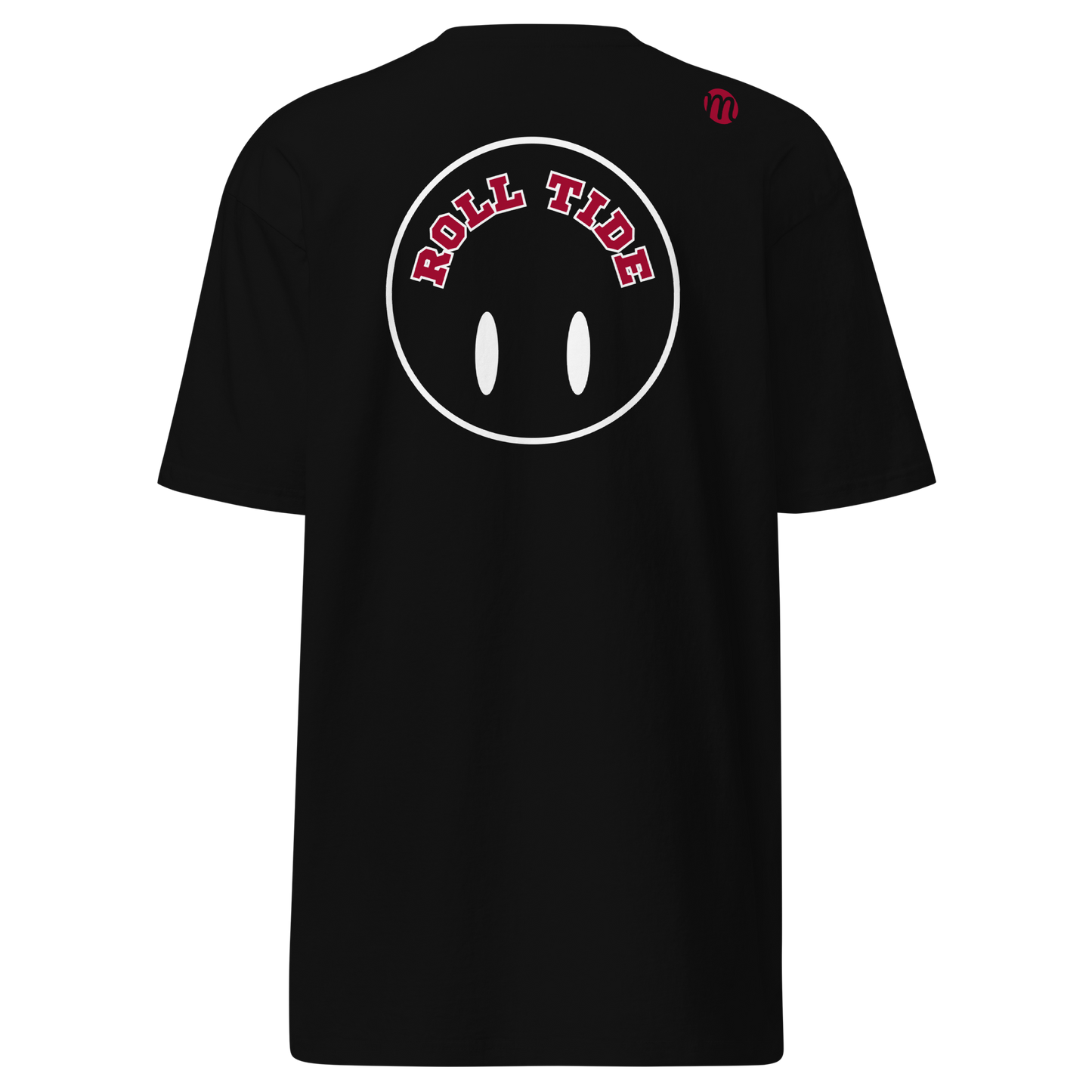 Roll Tide Smiley Face Flipped Mulli USA Tee Black Back