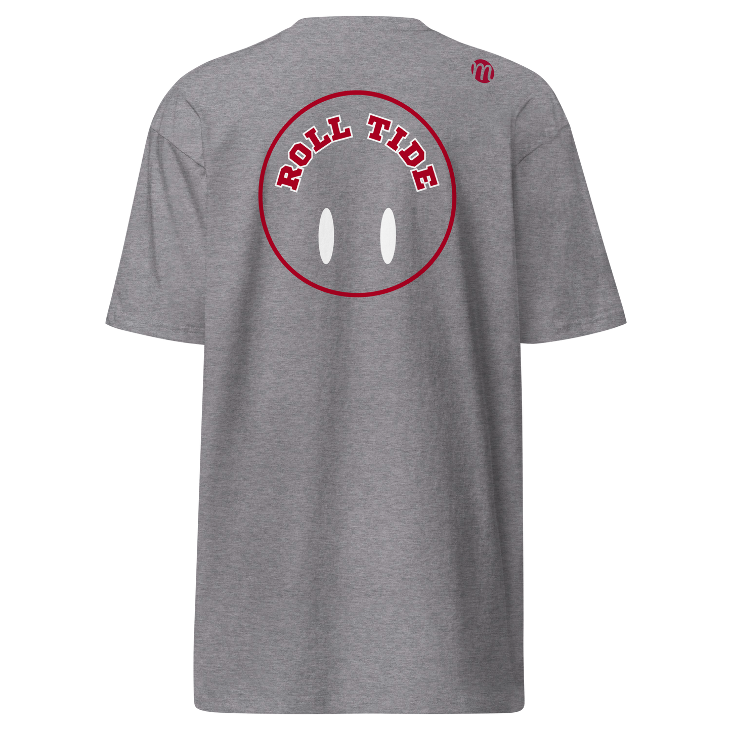 Roll Tide Smiley Face Flipped Mulli USA Tee Carbon Grey Back