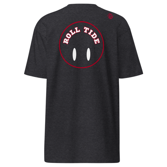 Roll Tide Smiley Face Flipped Mulli USA Tee Charcoal Heather Back