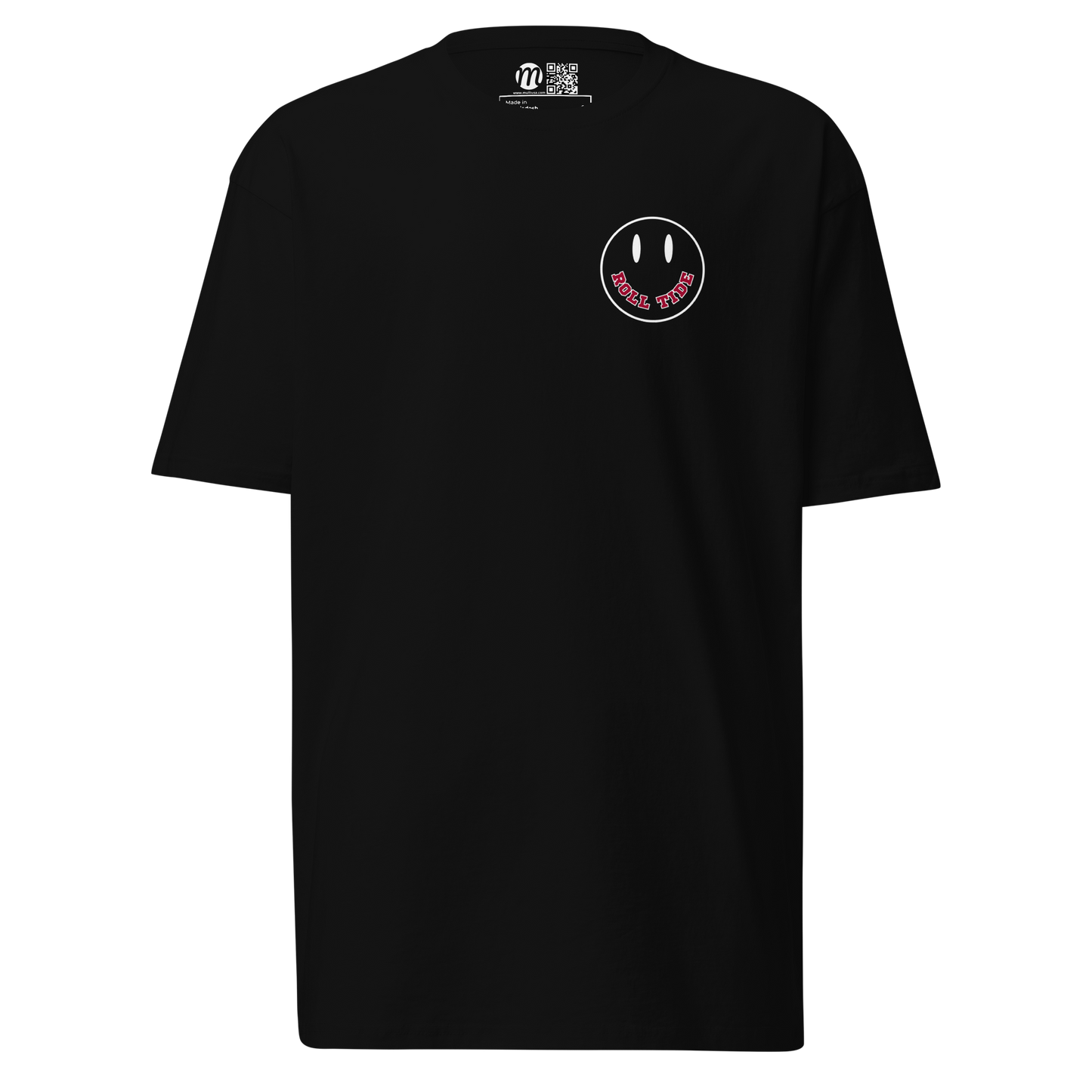 Roll Tide Smiley Face Mulli USA Tee Black Front