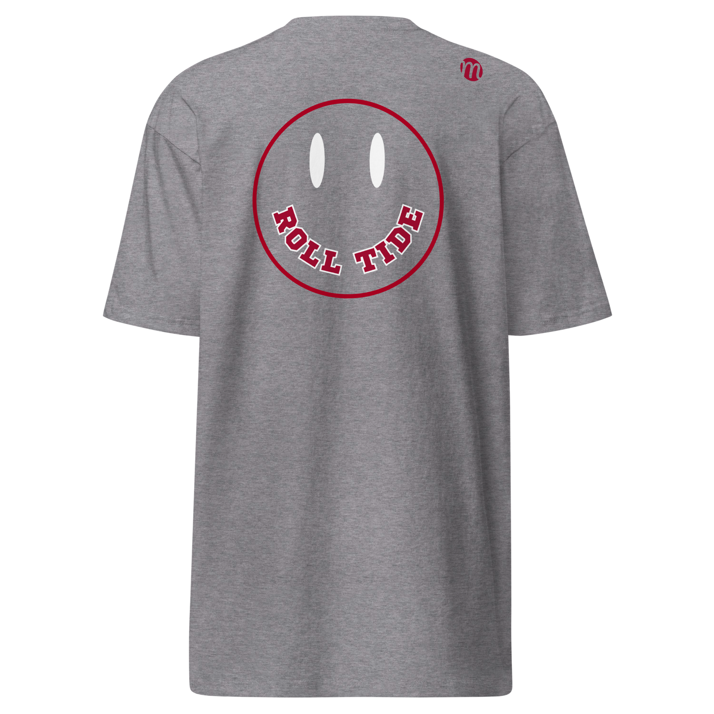 Roll Tide Smiley Face Mulli USA Tee Carbon Grey Back