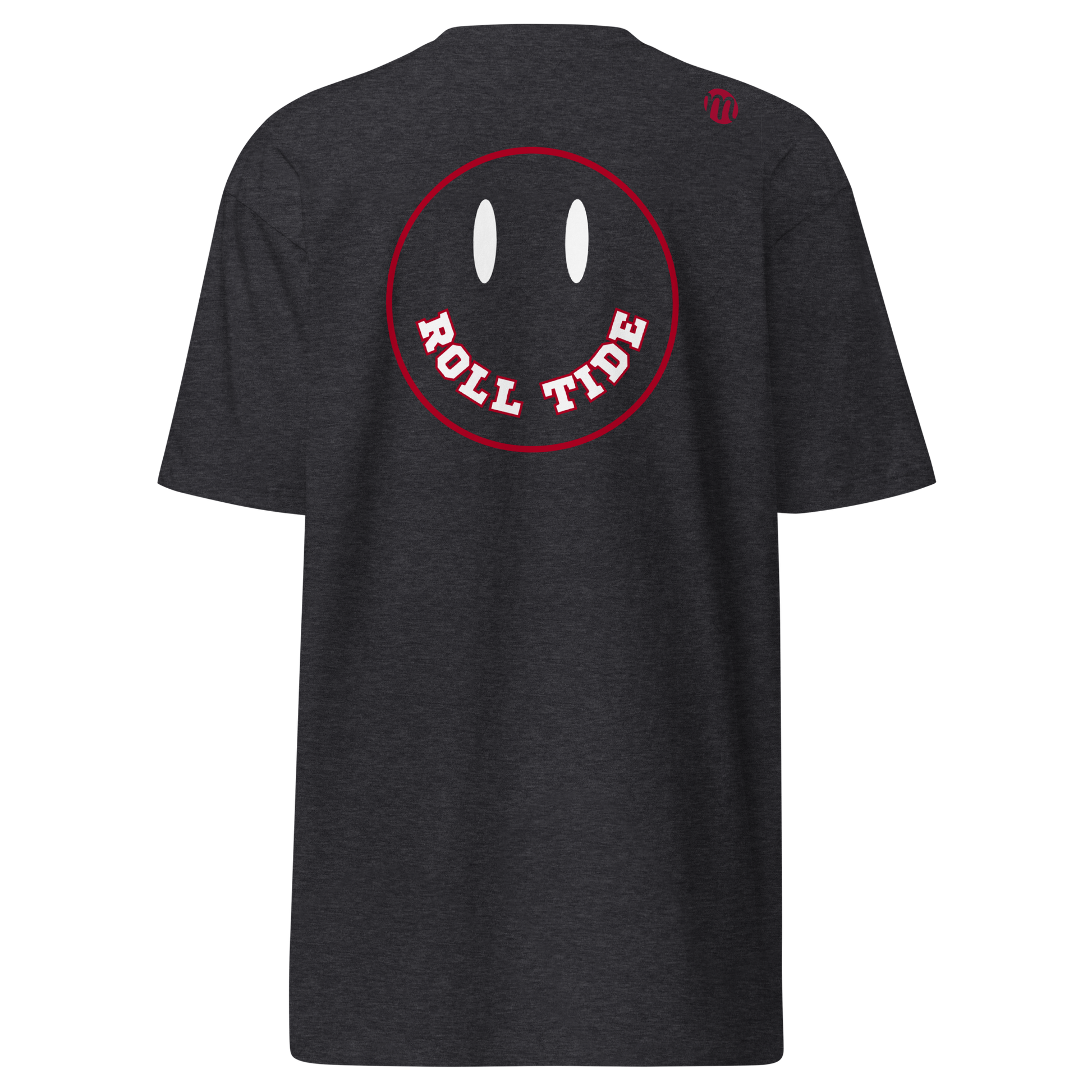 Roll Tide Smiley Face Mulli USA Tee Charcoal Heather Back