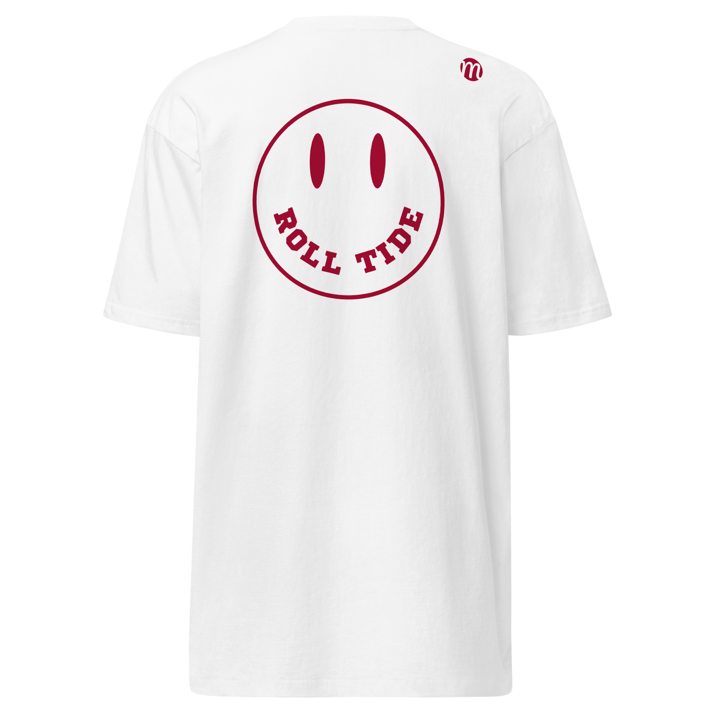 Roll Tide Smiley Face Mulli USA Tee White Back