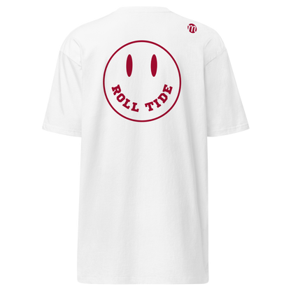 Roll Tide Smiley Face Mulli USA Tee White Back