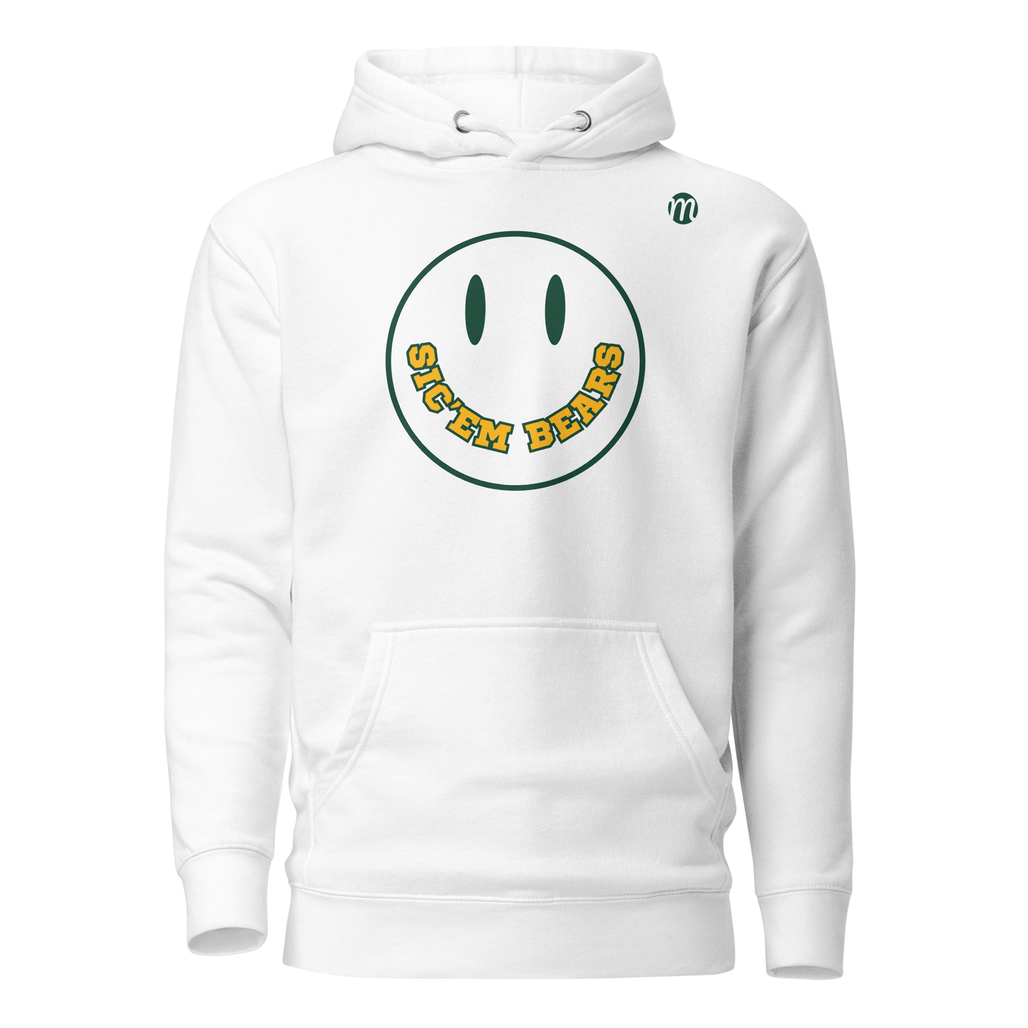 Sic'em Bears Smiley Face Mulli USA Hoodie Front 