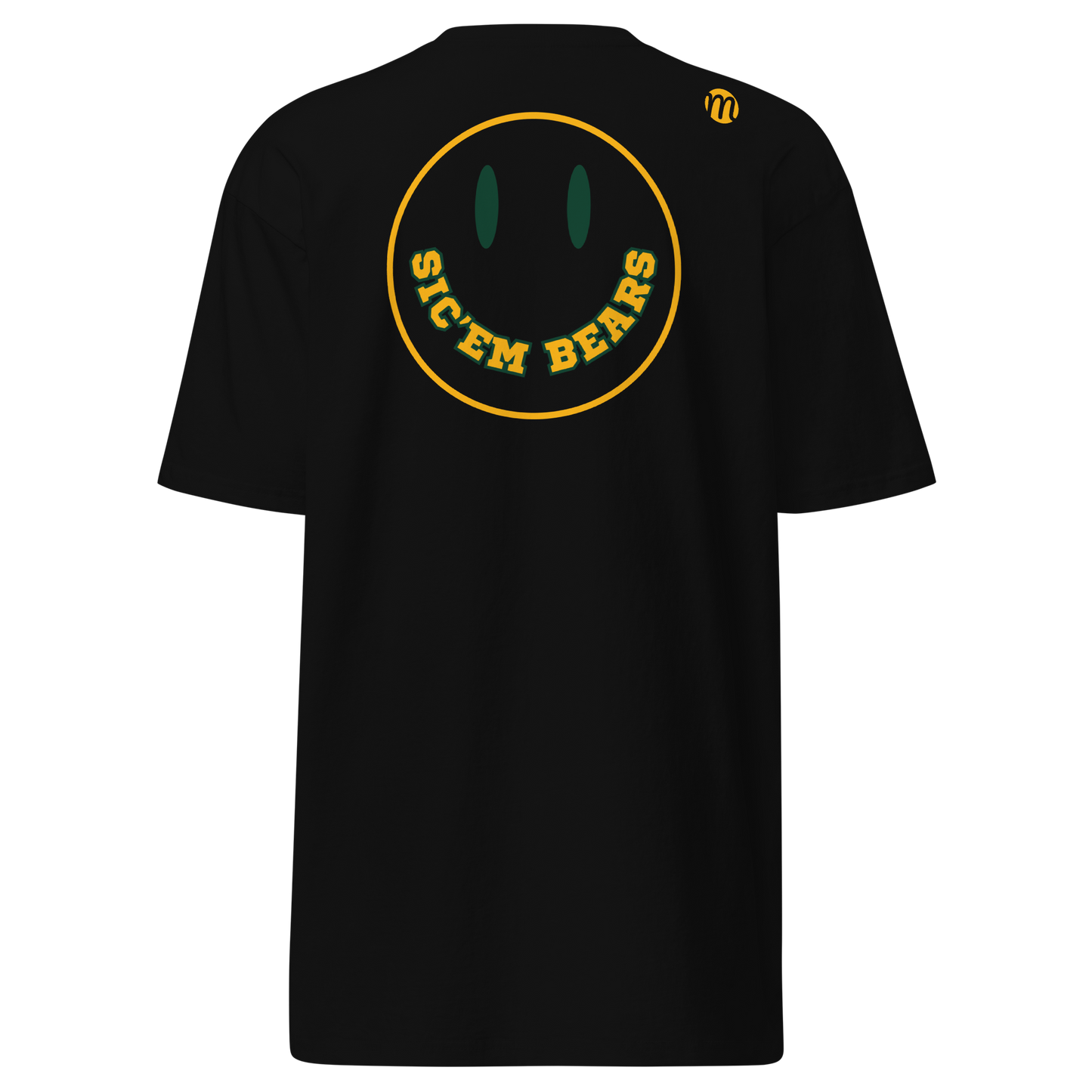 Sic'em Bears Smiley Face Mulli USA Tee Black Back 