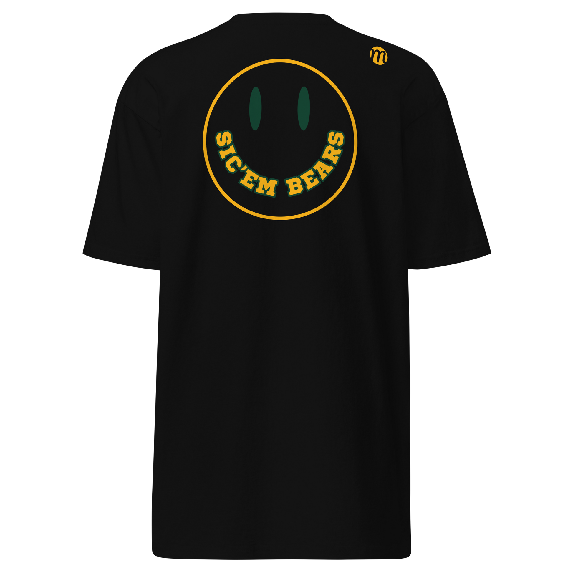 Sic'em Bears Smiley Face Mulli USA Tee Black Back 