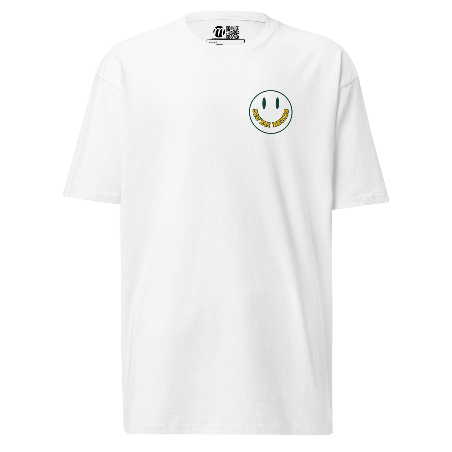 Sic'em Bears Smiley Face Mulli USA Tee White Front 