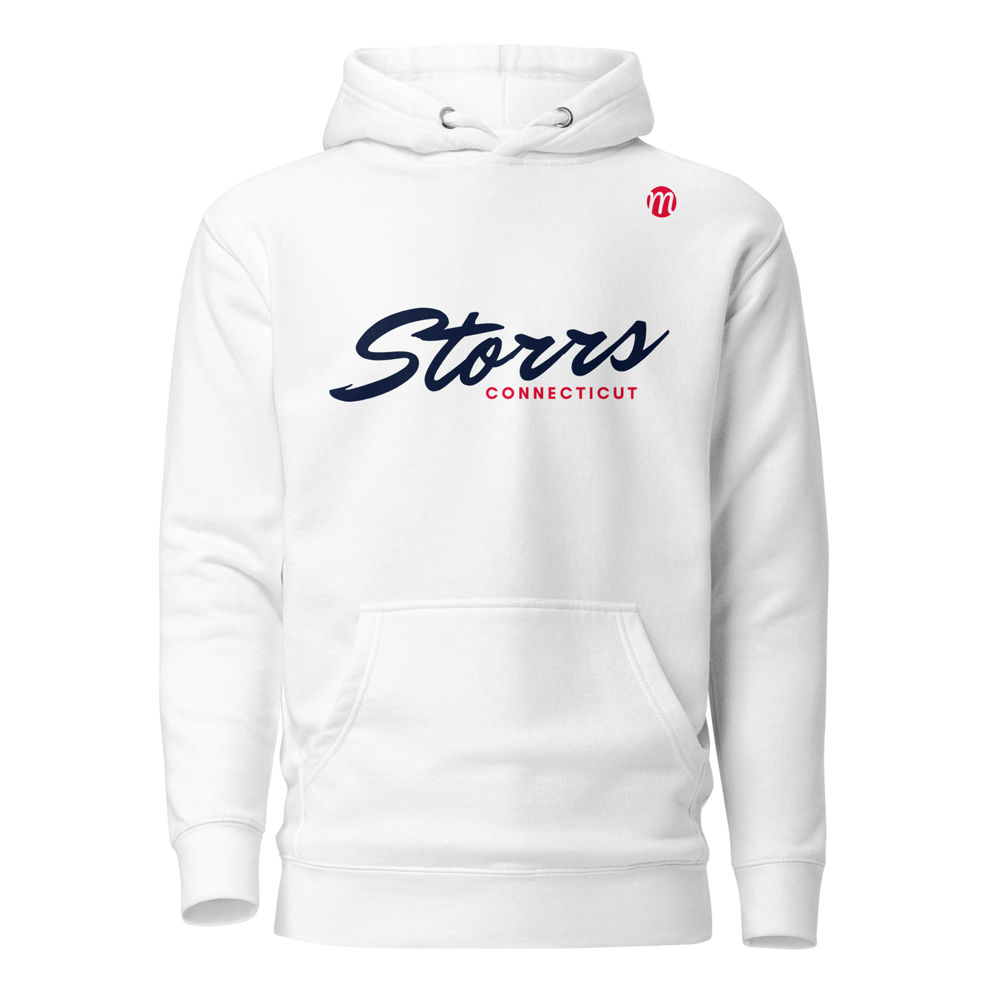 Storrs Connecticut Mulli USA Hoodie White Front