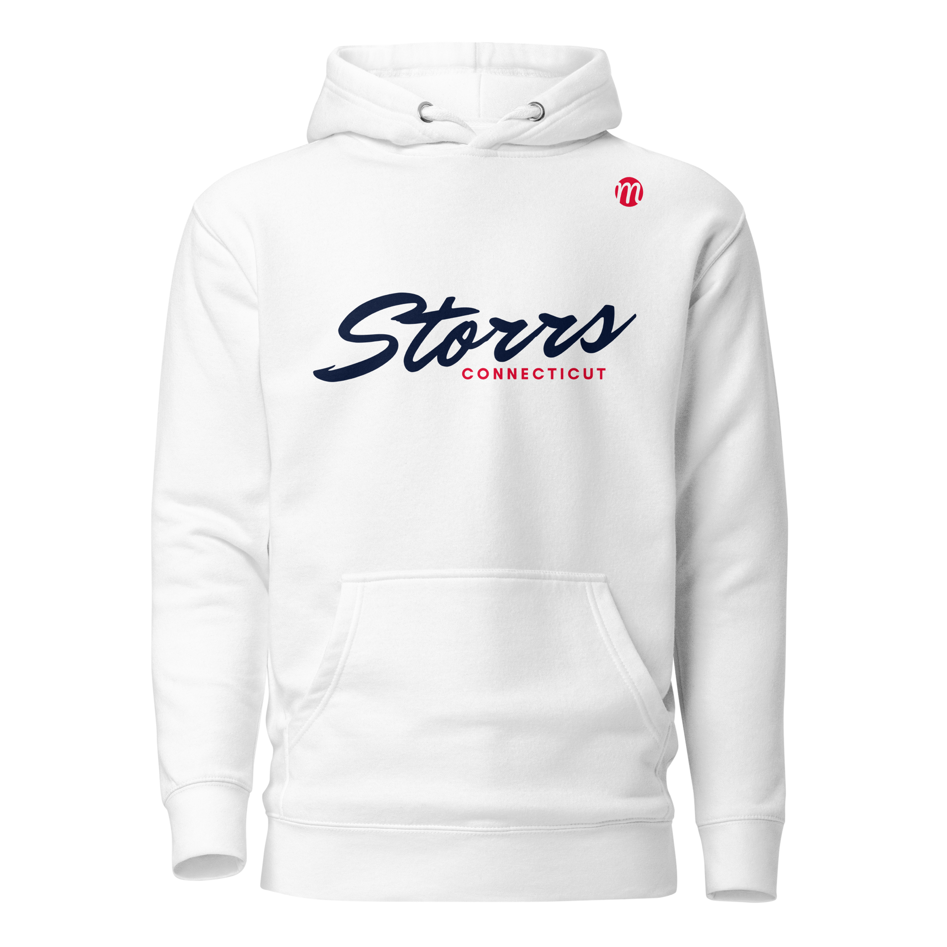 Storrs Connecticut Mulli USA Hoodie White Front