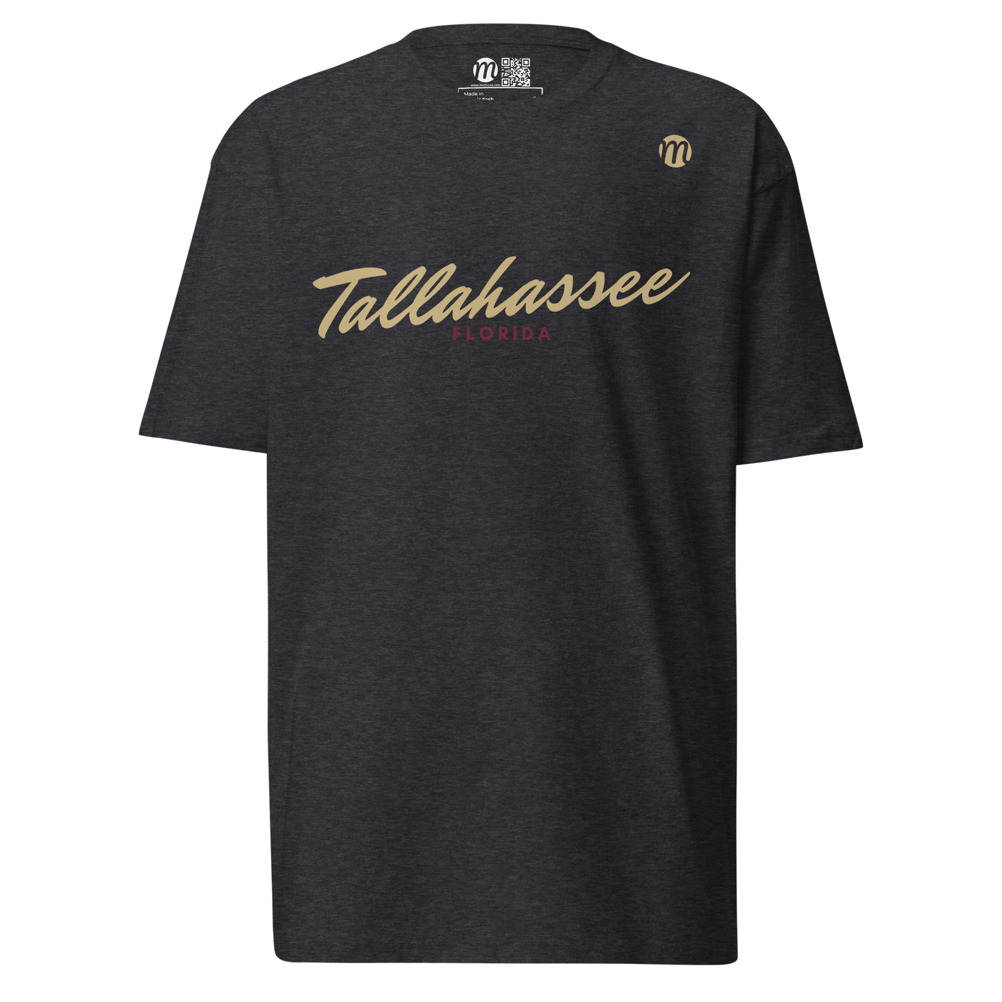 Tallahassee Florida Mulli USA Tee Charcoal Heather Front