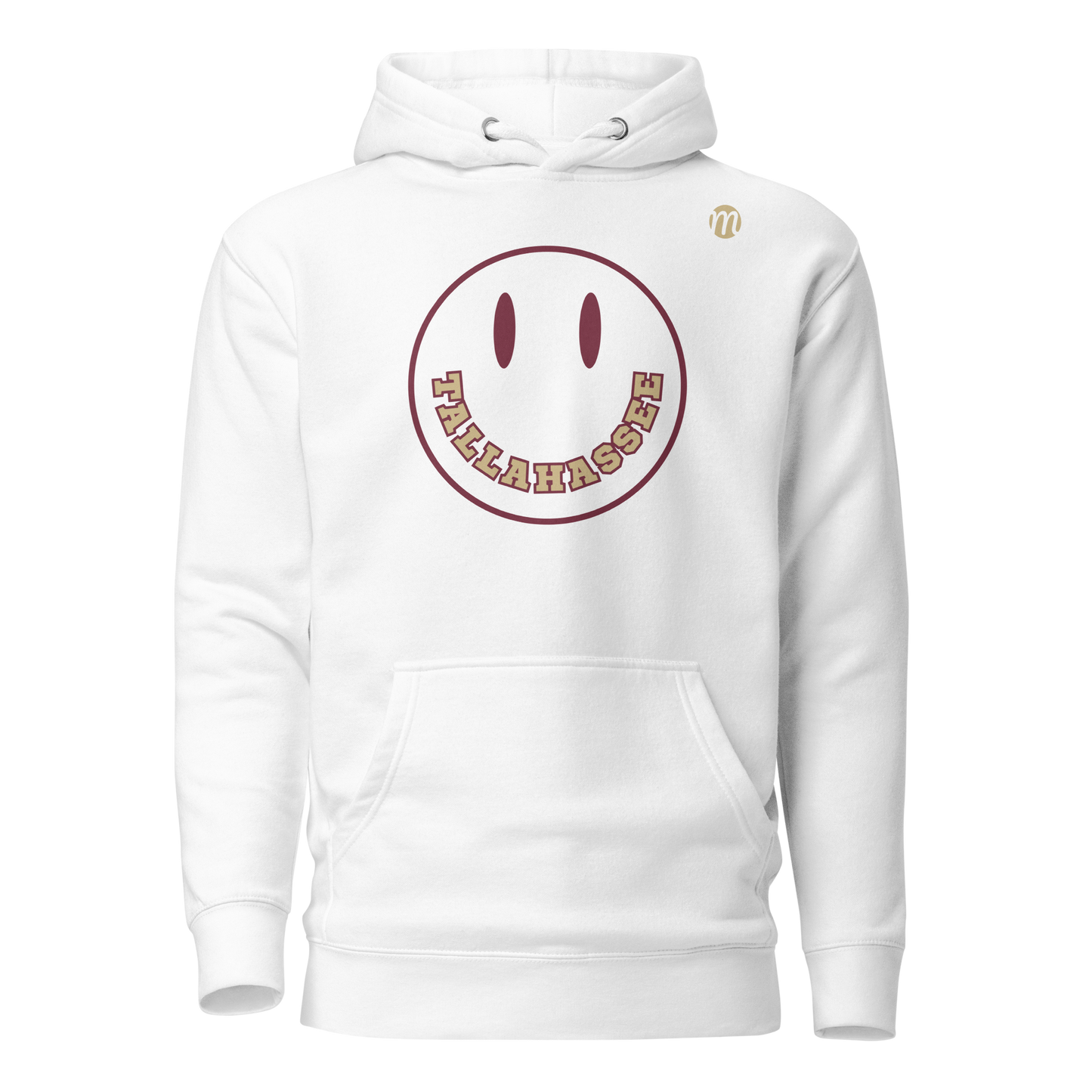 Tallahassee Smiley Face Mulli USA Hoodie White Front