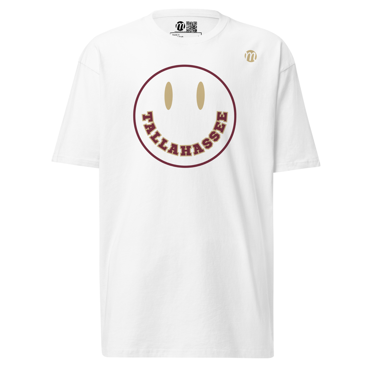 Tallahassee Smiley Face Mulli USA Tee White Front