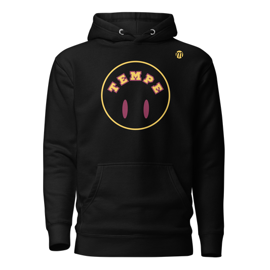 Tempe Smiley Face Flipped Mulli USA Hoodie Black Front