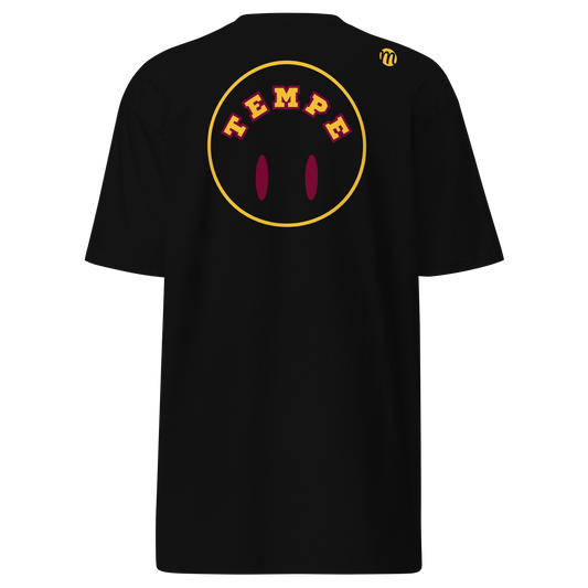 Tempe Smiley Face Flipped Mulli USA Tee Black Back