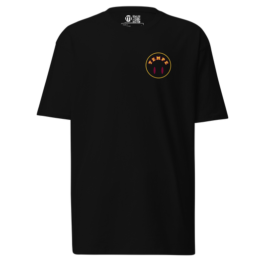 Tempe Smiley Face Flipped Mulli USA Tee Black Front