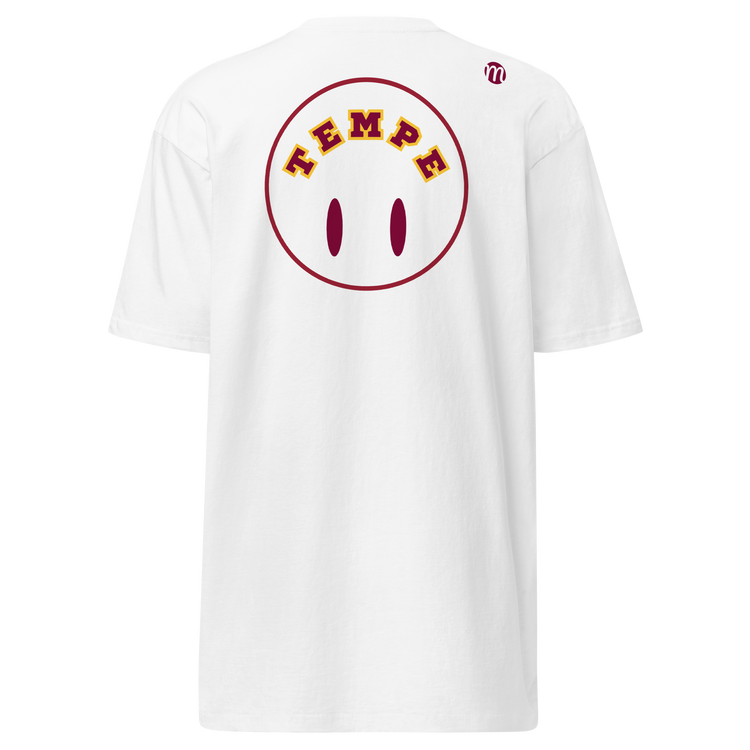 Tempe Smiley Face Flipped Mulli USA Tee White Back